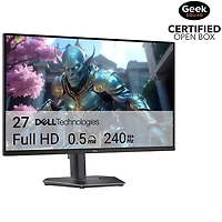 Boîte ouverte - Moniteur de jeu FreeSync ACL IPS HD intégrale 240 Hz 27 po de Dell avec temps de réponse de 1 ms gris à gris (SE2726HGS) - Noir