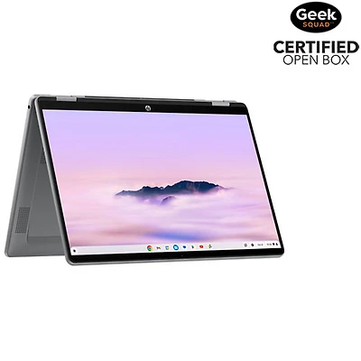 Boîte ouverte - Chromebook à écran tactile de 14 po de HP - Core 3 N355 d'Intel - LPDDR5 8 Go - SSD 512 Go - Argent météore - Chromebook Plus