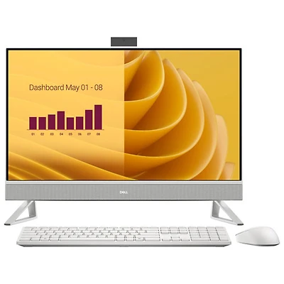 Dell All-in-One Desktop 27" FHD - White - Intel Core 7 150U, 16GB Memory, 1TB SSD, Win 11