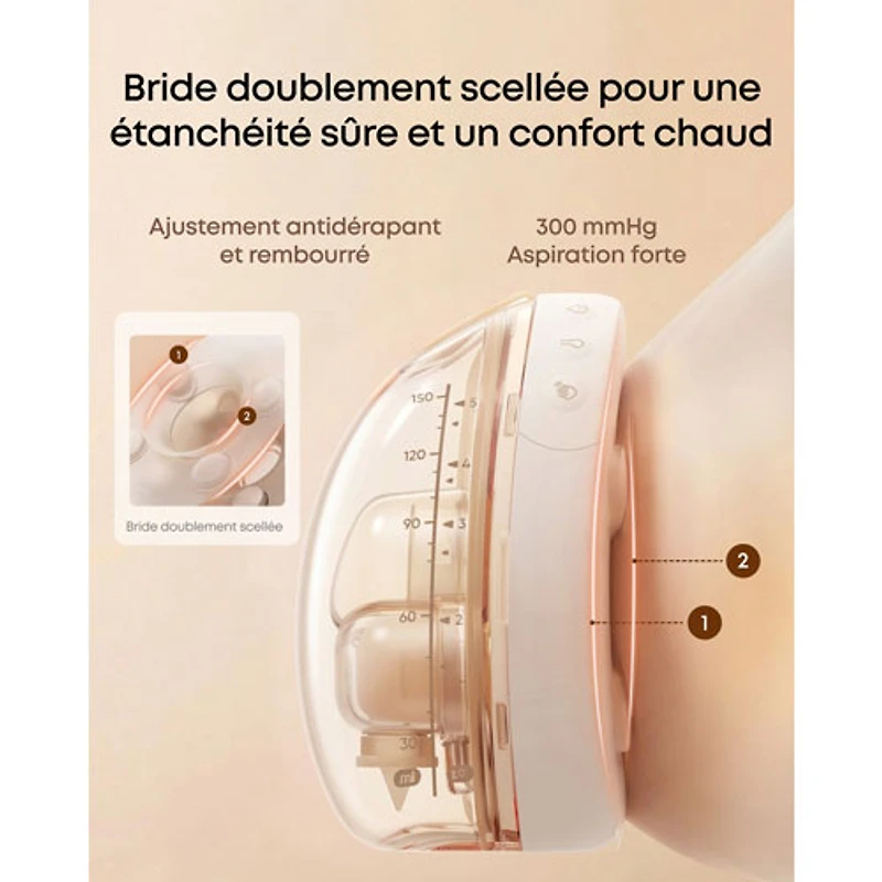 Tire-lait électrique portatif simple eufy S2 Pro avec massage chauffant