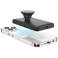 Popsockets PowerPack 5000 mAh Magnetic Wireless Powerbank with MagSafe, Expanding Grip & Stand - Black