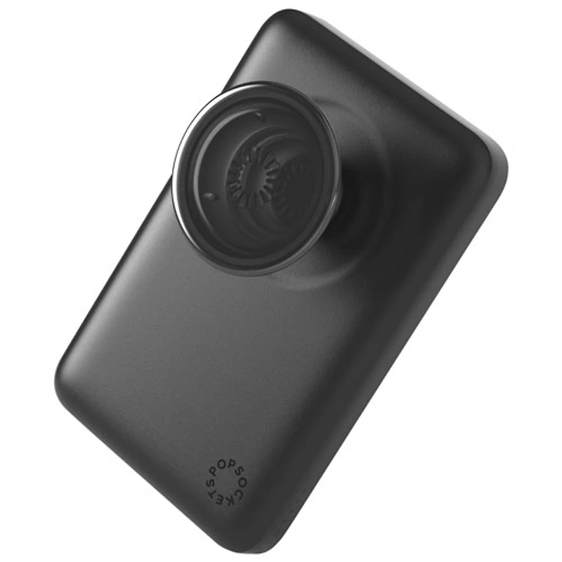 Popsockets PowerPack 5000 mAh Magnetic Wireless Powerbank with MagSafe, Expanding Grip & Stand - Black