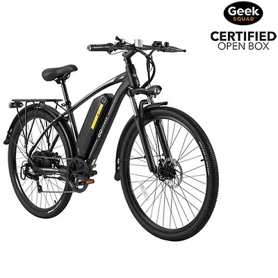 Boîte ouverte - Vélo de ville électrique GoFalcon de GoPowerBike (moteur de 500 W/autonomie maximale de 80 km/vitesse maximale de 32 km/h) - Noir