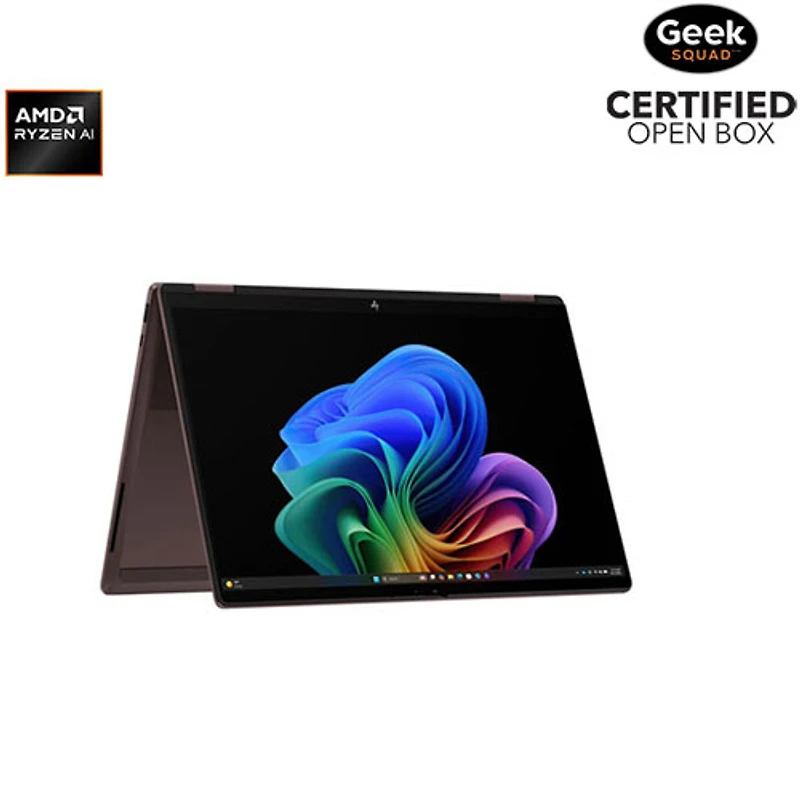 Boîte ouverte - Portable professionnel 2-en-1 à écran tactile OmniBook X 14 po de HP - Ryzen Ai7 450 d'AMD - LPDDR5X 32 Go - SSD 1 To - Windows 11 Famille - Aluminium espresso foncé