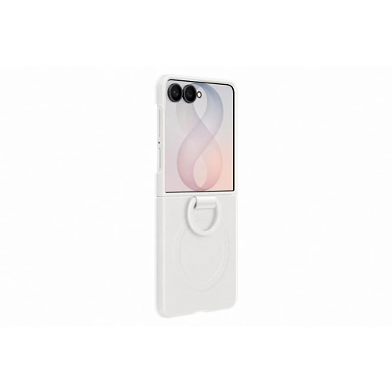 Étui souple ajusté en silicone avec aimant pour Samsung Galaxy Z Flip8 - Blanc