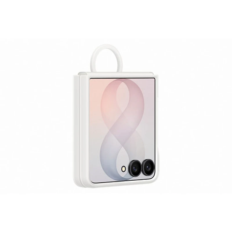 Étui souple ajusté en silicone avec aimant pour Samsung Galaxy Z Flip8 - Blanc