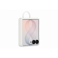 Étui souple ajusté en silicone avec aimant pour Samsung Galaxy Z Flip8 - Blanc