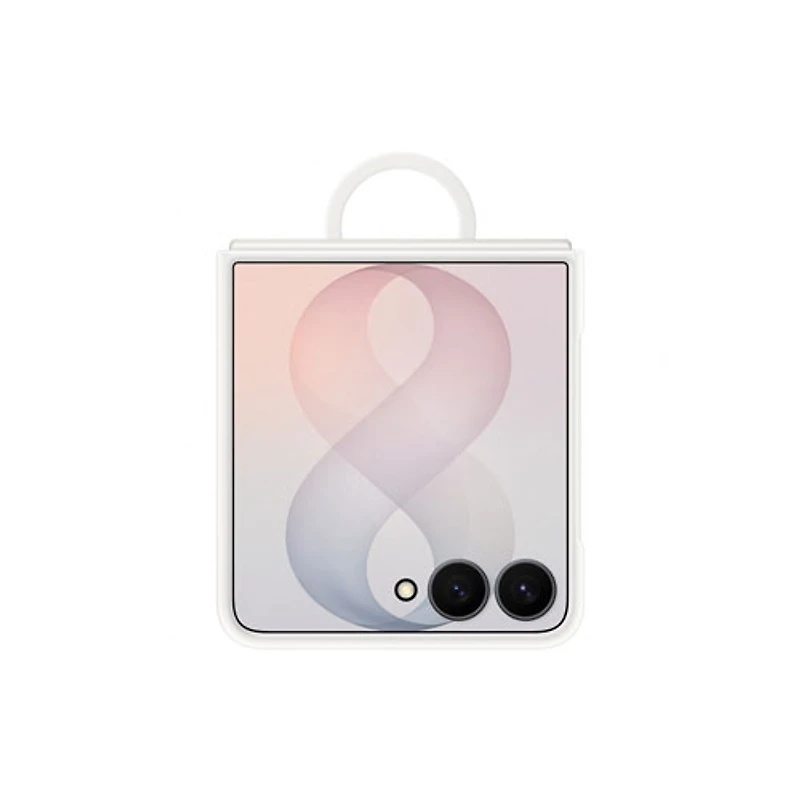 Étui souple ajusté en silicone avec aimant pour Samsung Galaxy Z Flip8 - Blanc
