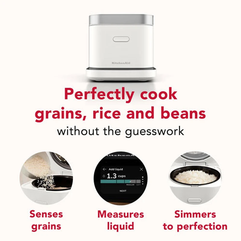 KitchenAid Grain and Rice Cooker - 8-Cups - Porcelain