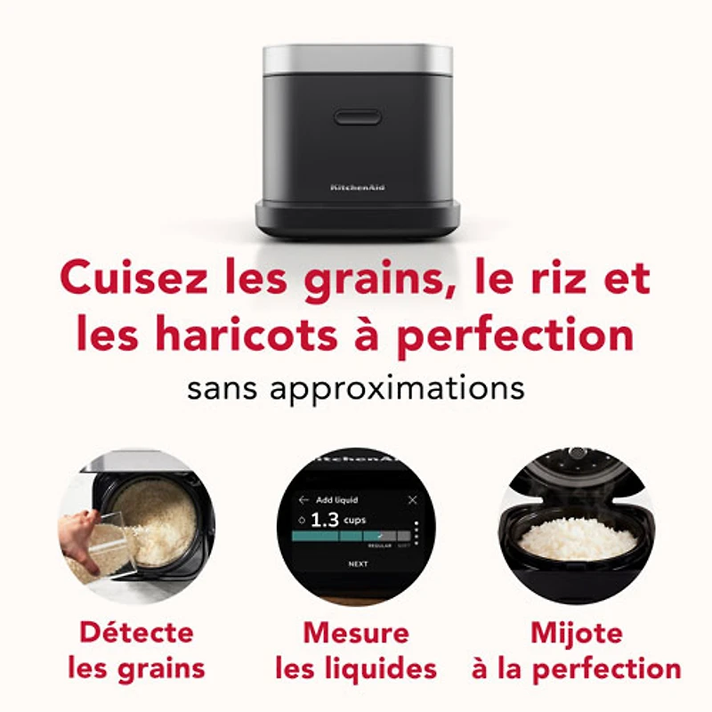 KitchenAid Grain and Rice Cooker - 8-Cups - Black Matte