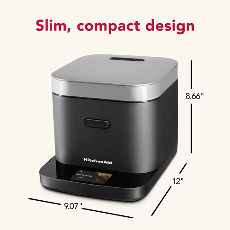 KitchenAid Grain and Rice Cooker - 8-Cups - Black Matte