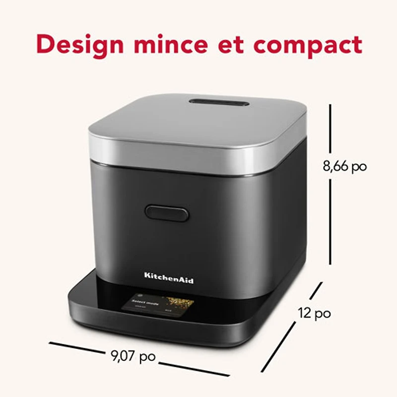 KitchenAid Grain and Rice Cooker - 8-Cups - Black Matte