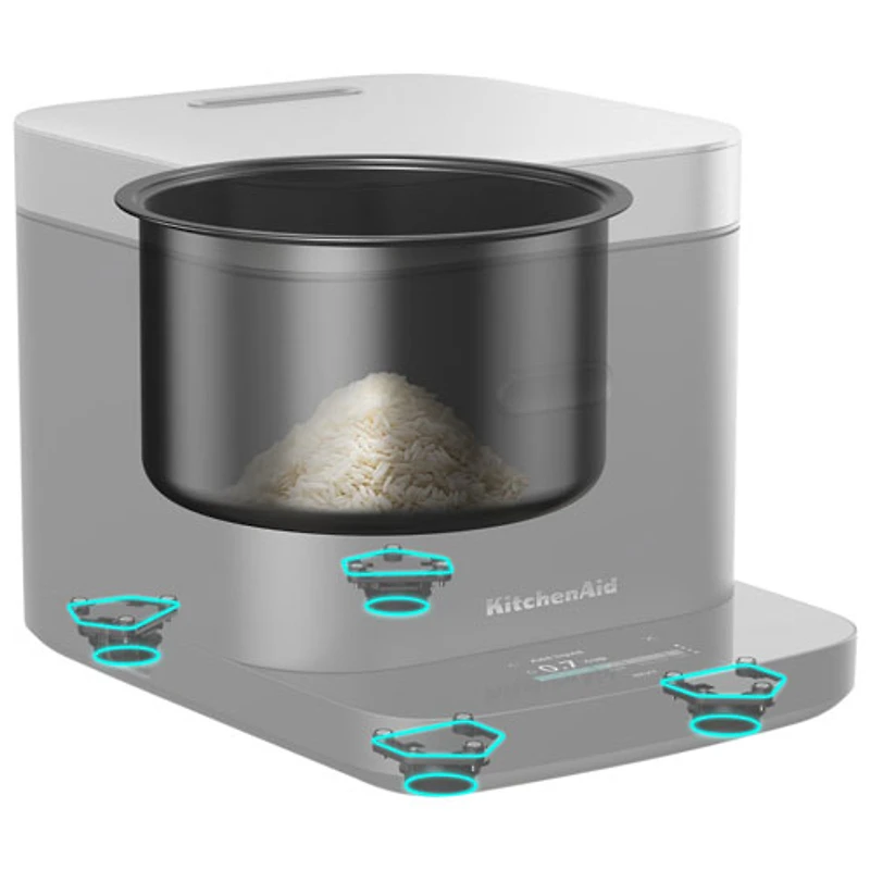 KitchenAid Grain and Rice Cooker - 8-Cups - Black Matte