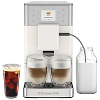 Machine à espresso entièrement automatique KF3 de KitchenAid avec moussoir à lait et moulin - Porcelaine