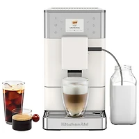 Machine à espresso entièrement automatique KF3 de KitchenAid avec moussoir à lait et moulin - Porcelaine