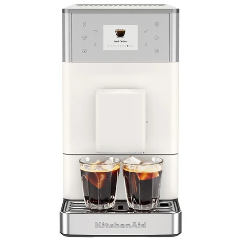 Machine à espresso entièrement automatique KF3 de KitchenAid avec moussoir à lait et moulin - Porcelaine