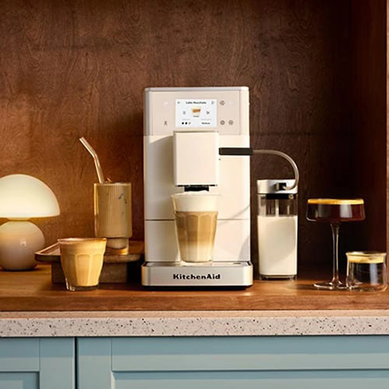 KitchenAid KF4 Fully Automatic Espresso Machine with BPA-Free Milk Container, Frother & Grinder - Porcelain