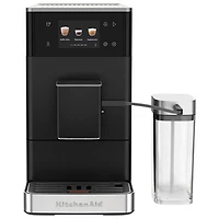 KitchenAid KF4 Fully Automatic Espresso Machine with BPA-Free Milk Container, Frother & Grinder - Black Matte