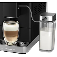 KitchenAid KF4 Fully Automatic Espresso Machine with BPA-Free Milk Container, Frother & Grinder - Black Matte