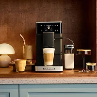 KitchenAid KF4 Fully Automatic Espresso Machine with BPA-Free Milk Container, Frother & Grinder - Black Matte