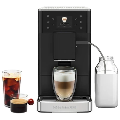 KitchenAid KF3 Fully Automatic Espresso Machine with Frother & Grinder - Black Matte