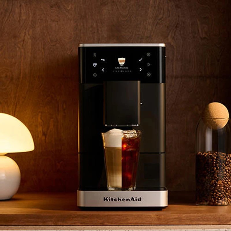 KitchenAid KF3 Fully Automatic Espresso Machine with Frother & Grinder - Black Matte