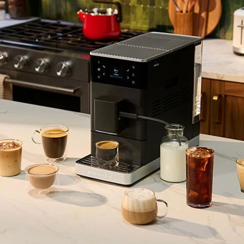 KitchenAid KF3 Fully Automatic Espresso Machine with Frother & Grinder - Black Matte