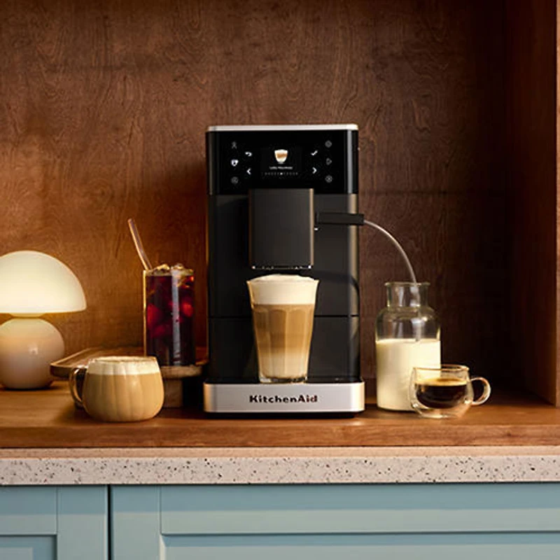 KitchenAid KF3 Fully Automatic Espresso Machine with Frother & Grinder - Black Matte