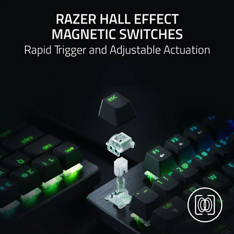 Razer Huntsman V3 HE Magnetic Mini 8KHz Backlit Mechanical Gaming Keyboard - English