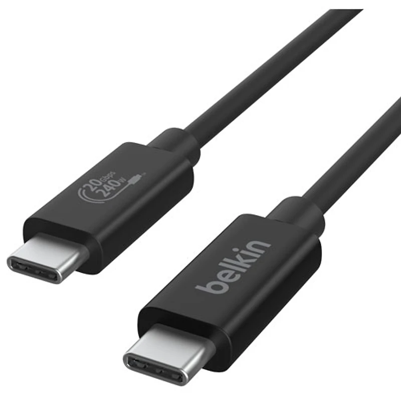 Belkin Connect 240W 20Gbps 2m (6.6 ft.) USB-C/USB-C Cable (INZ004bt2MBK)