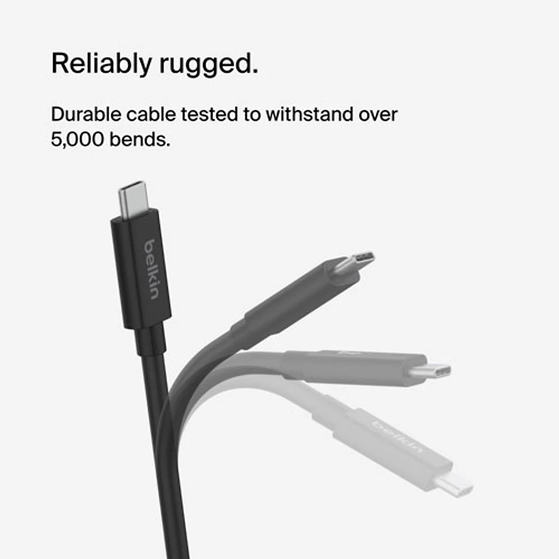 Belkin Connect 240W 20Gbps 2m (6.6 ft.) USB-C/USB-C Cable (INZ004bt2MBK)
