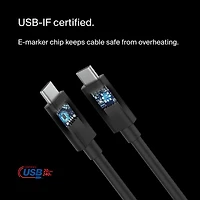 Belkin Connect 240W 20Gbps 2m (6.6 ft.) USB-C/USB-C Cable (INZ004bt2MBK)