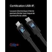 Belkin Connect 240W 20Gbps 2m (6.6 ft.) USB-C/USB-C Cable (INZ004bt2MBK)