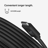 Belkin Connect 240W 20Gbps 2m (6.6 ft.) USB-C/USB-C Cable (INZ004bt2MBK)