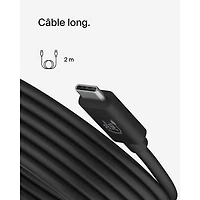 Belkin Connect 240W 20Gbps 2m (6.6 ft.) USB-C/USB-C Cable (INZ004bt2MBK)