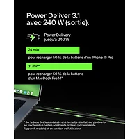 Belkin Connect 240W 20Gbps 2m (6.6 ft.) USB-C/USB-C Cable (INZ004bt2MBK)