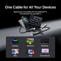 Belkin Connect 240W 1m (3.3 ft.) Thunderbolt 5 USB-C/USB-C Cable (INZ005fq1MBK)