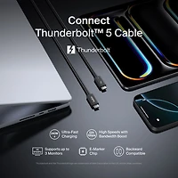 Belkin Connect 240W 1m (3.3 ft.) Thunderbolt 5 USB-C/USB-C Cable (INZ005fq1MBK)