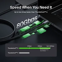 Belkin Connect 240W 1m (3.3 ft.) Thunderbolt 5 USB-C/USB-C Cable (INZ005fq1MBK)