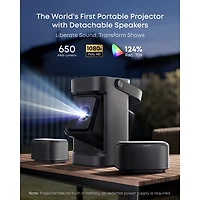 Projecteur portatif DEL HD 1080p Nebula P1 de Soundcore by Anker avec haut-parleurs amovibles (D2431111)