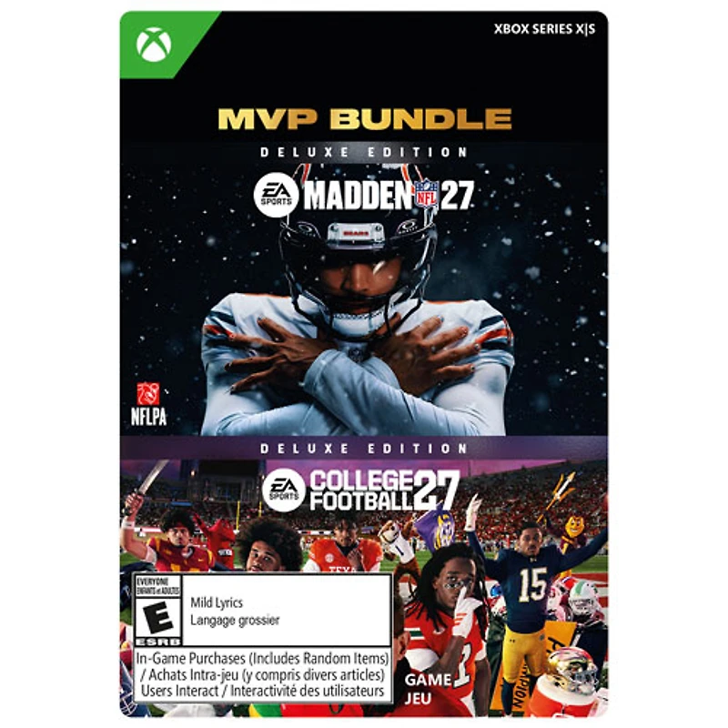 Madden NFL 27 & College Football 27 MVP Bundle Deluxe Edition (XBOX Series X|S) - Digital Download