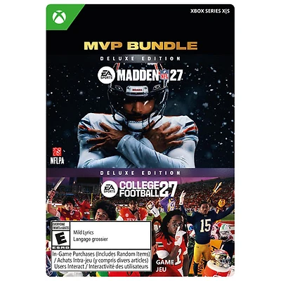 Madden NFL 27 & College Football 27 MVP Bundle Deluxe Edition (XBOX Series X|S) - Digital Download