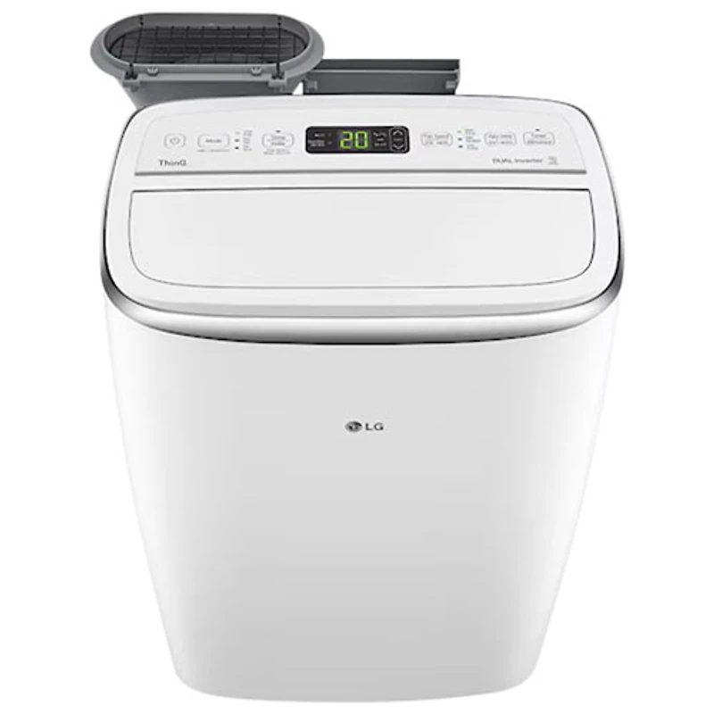 LG Portable Air Conditioner - 10000 BTU (450 sq ft Coverage) - 55dB, Remote - White