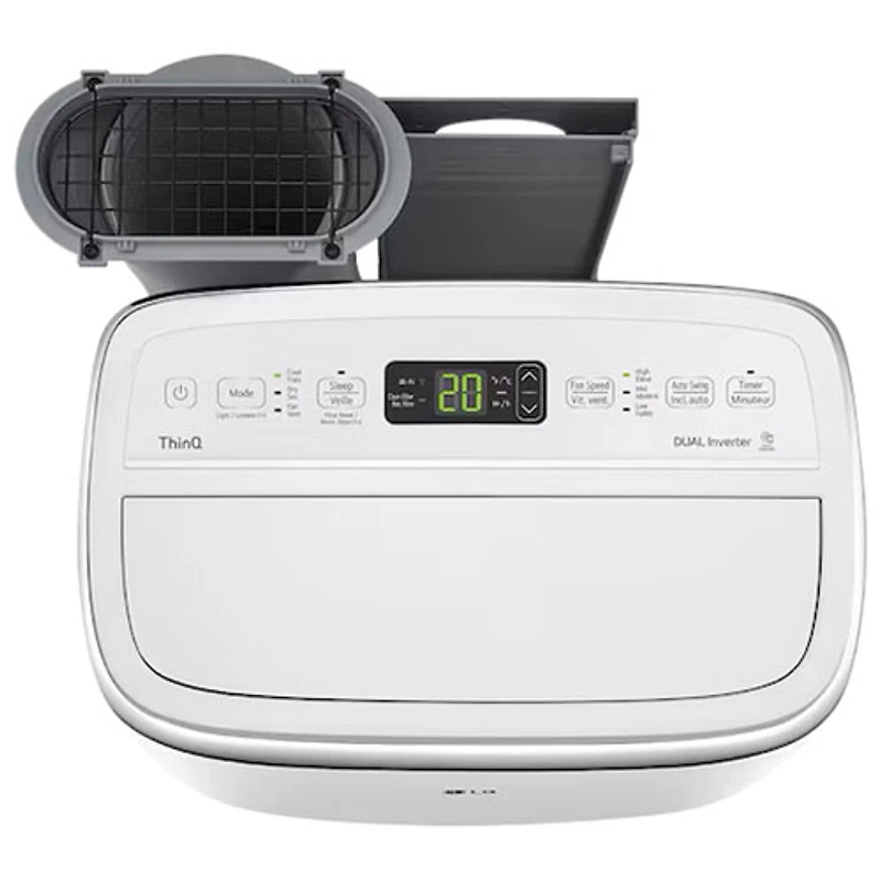 LG Portable Air Conditioner - 10000 BTU (450 sq ft Coverage) - 55dB, Remote - White