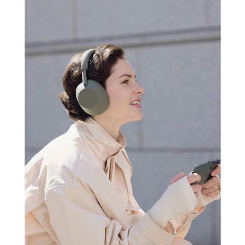 Sony WH-1000XM6 Over-Ear Noise Cancelling Bluetooth Headphones - Olive Grey