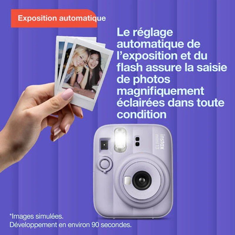 Ensemble-cadeau avec appareil photo instantané Instax Mini 13 de Fujifilm - Rose bonbon