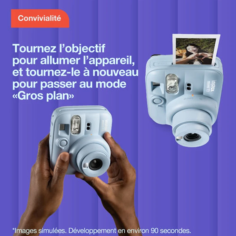Ensemble-cadeau avec appareil photo instantané Instax Mini 13 de Fujifilm - Rose bonbon