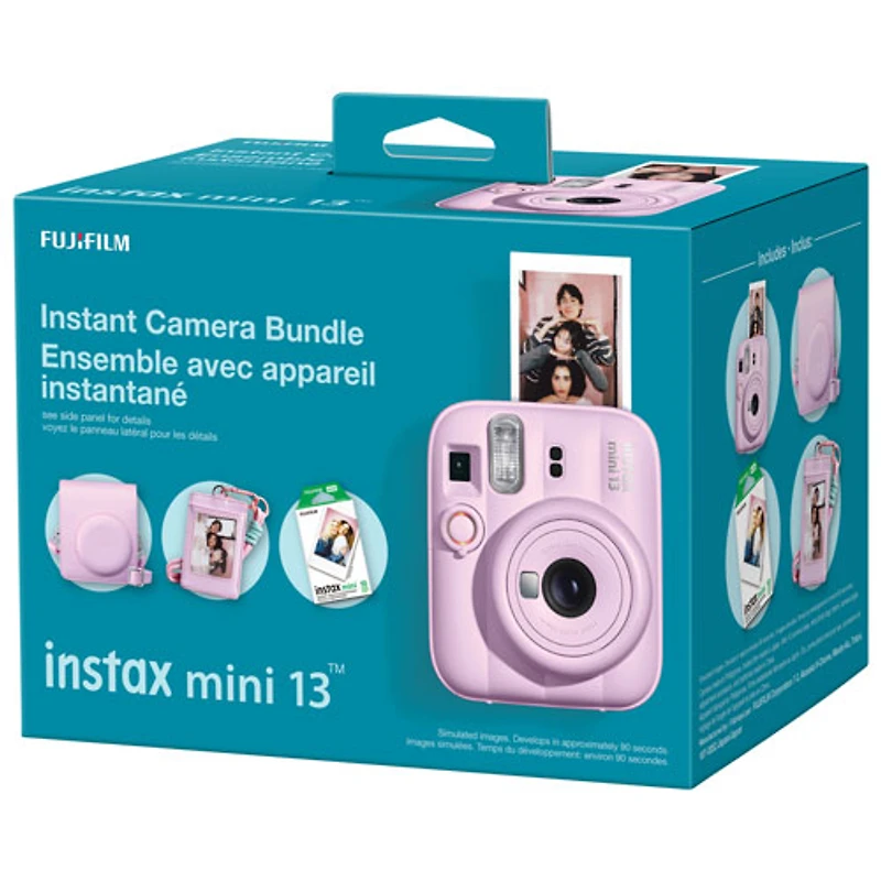 Ensemble-cadeau avec appareil photo instantané Instax Mini 13 de Fujifilm - Rose bonbon