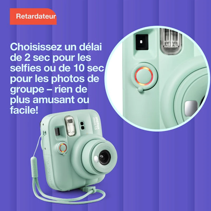 Ensemble-cadeau avec appareil photo instantané Instax Mini 13 de Fujifilm - Rose bonbon