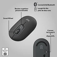 Souris optique Bluetooth POP Logitech - Graphite